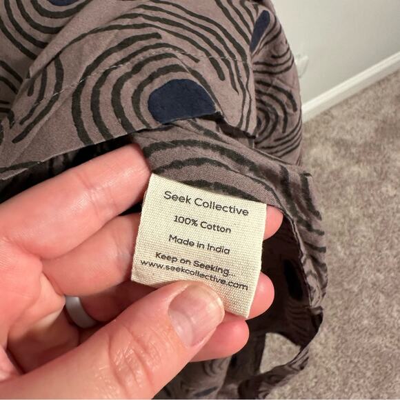 Seek Collective Purple Cotton Pattern Maxi Dress Small - Picture 9 of 11